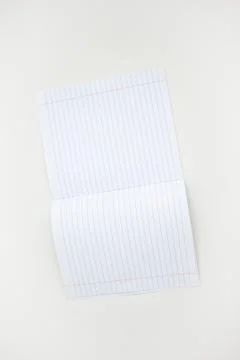 Opened unwritten notebook on the white background Stock Photos