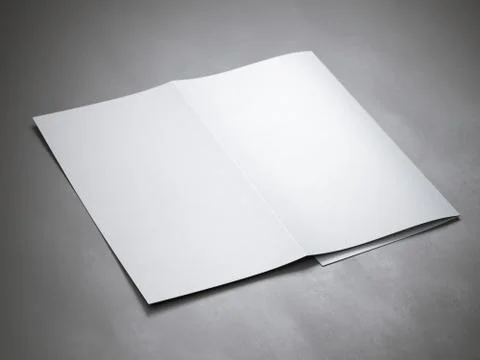 Opened white blank leaflet 库存插图