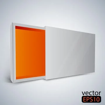 Opened white  box Stock Illustration
