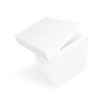 Opened White Cardboard Package Box Иллюстрация