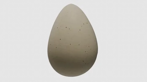 Opened White Chocolate Easter Egg Rotating Stock Footage 303519331