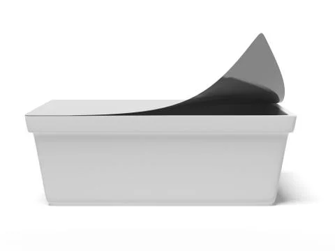 Opened white container Stock Illustration