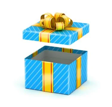 Opened white gift box Stock Illustration