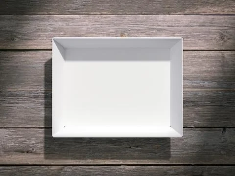 Opened white package. 3d rendering Illustrazione stock