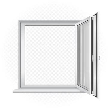 Opened window template Stock Illustration