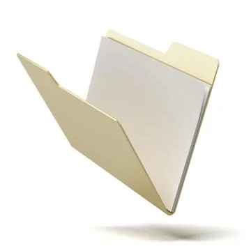Opened yellow folder Stock Illustration