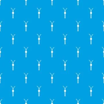 Opened zip pattern vector seamless blue Stock Illustration