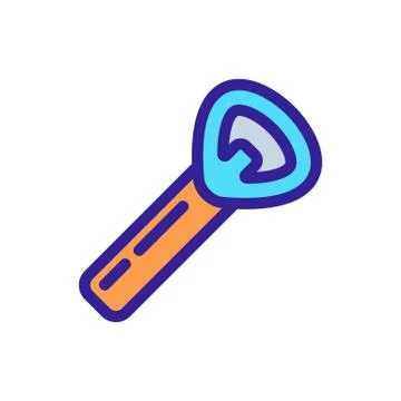 Opener icon vector. Isolated contour symbol illustration 스톡 일러스트
