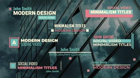 Opener Text Lower Thirds After Effects stock