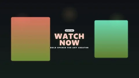 Opener Video Template Bold Watch Now Text Online Creators Stockbeeldmateriaal 332695150