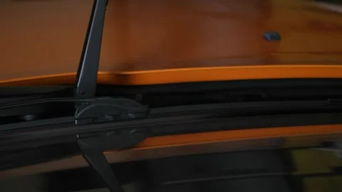 Opening and closing the car wiper manually Stock Footage 327788214