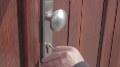 Opening and closing the door Stock Footage 33828705