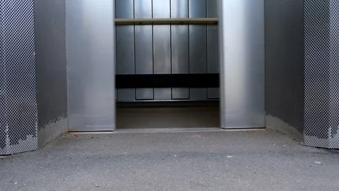 Opening and closing doors in elevator. Stock Footage 113231025