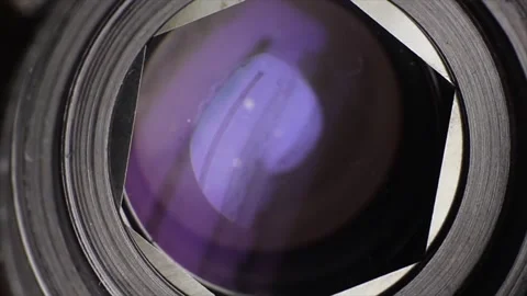 Opening And Closing Iris Diaphragm Stock Footage 234787122