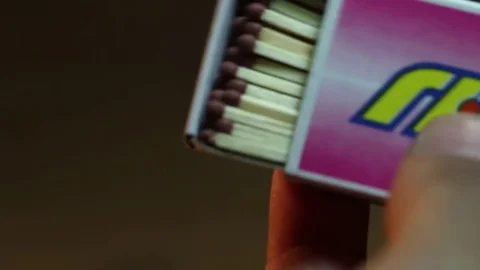 Opening and Closing Matchbox MACRO Stock Footage 74513515