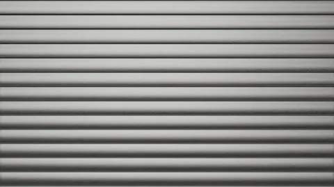 Opening and closing metal window blind. Video stock 317217515