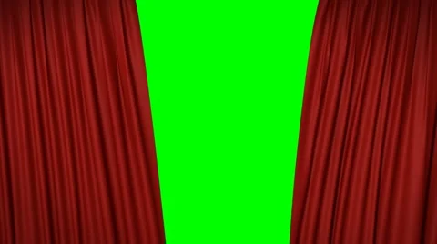 Opening and closing red curtain Stock Footage