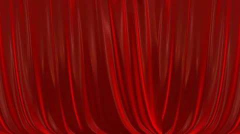Opening and closing red curtain Stock Footage 11357589