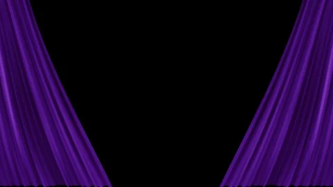 Opening and closing teal cinema / theatre curtains with film countdown Stock Footage 100876366