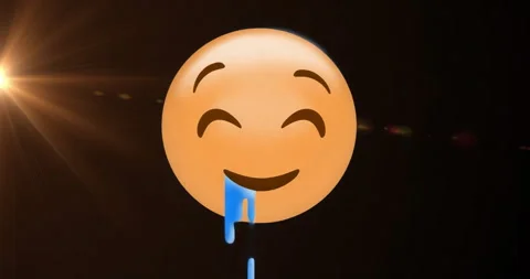 Opening animation showing drooling face ... | Stock Video | Pond5