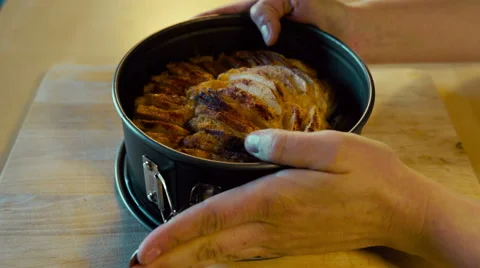 Opening Baking Form Stock Footage 49287007