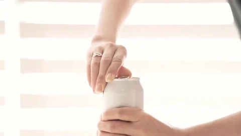 Opening beer cans with hands Stock Footage 164964179