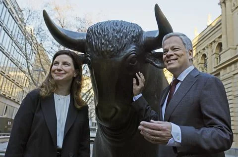 Opening Bell for the re-admission of Commerzbank AG to the DAX, Frankfurt Am Mai Stock Photos