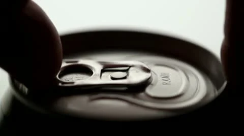 Opening a beverage can Stock Footage 20469097