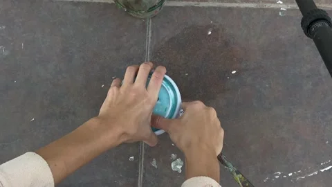 Opening Blue Paint Stock Footage 278838626