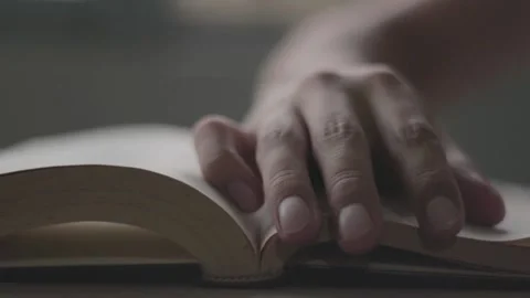 Opening a book Stock Footage 158313348