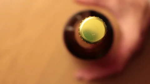 Opening a bottle of beer. Stock Footage 55727653