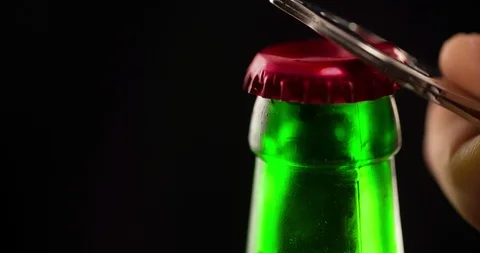 Opening Bottle cap Closeup Macro shot 4K Stock Footage 103645309
