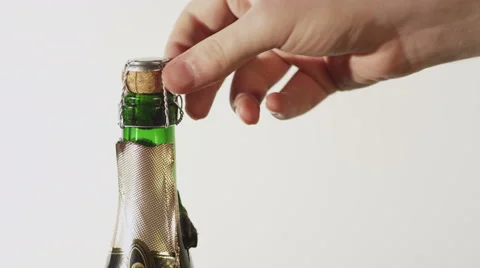 Opening a bottle of champagne Video stock 55972456