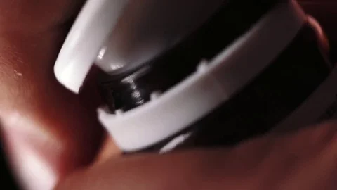 Opening a bottle of drugs. Stock Footage 82877342