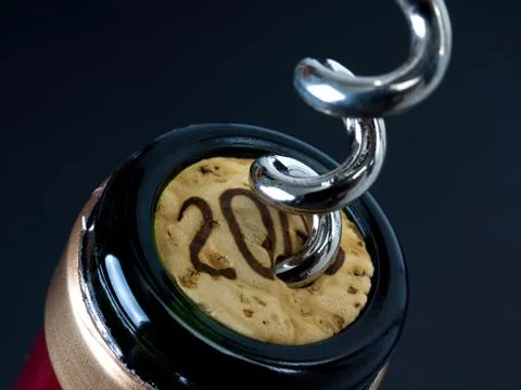 Opening a bottle Stock Photos