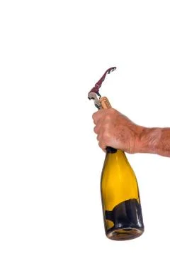Opening bottle of wine Stock-Fotos
