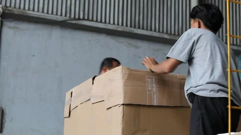 Opening the box Stock Footage 244627155