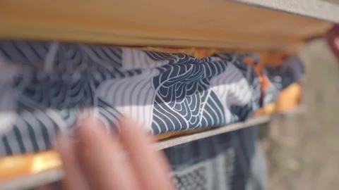 Opening a box of a katana sword Stock Footage 274787681