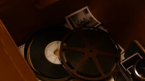 OPENING BOX OF OLD MEMORIES 스톡 동영상 46376582