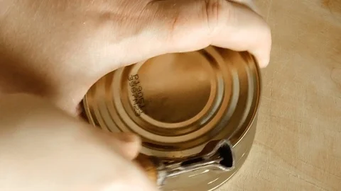 Opening of a can Stock Footage 78305448