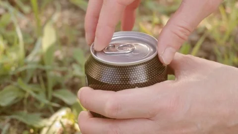 Opening of the can Stock Footage 81392024