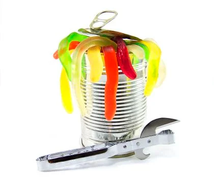 Opening a can of worms Stock Photos