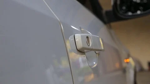 Opening car door open from key auto Stock Footage 78477938