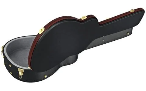 Opening case for guitar, open view Stock Illustration