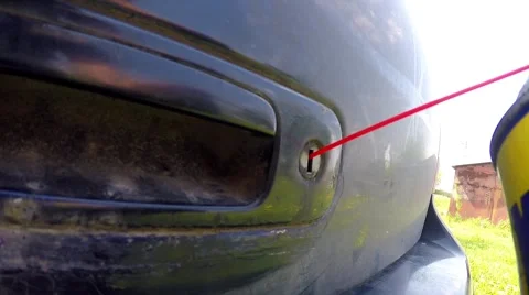 The opening of the castle car Stock Footage 50523099