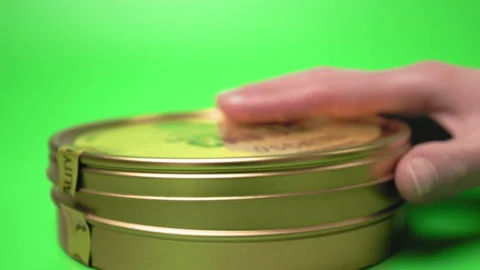 Opening Caviar Deep brown to gold Caviar from the Osetra sturgeon in 4K. Stock Footage 149610542