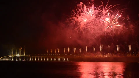 The opening ceremony of Penang Second Bridge Stock Footage 35776911