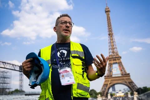 The opening ceremony site for the Paris 2024 Olympic Games, France - 26 Jun 2024 Foto stock