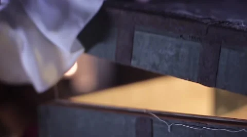 Opening chest with treasures Stock Footage 67862220