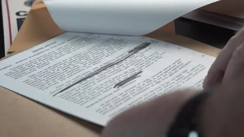 Opening CIA Case File Folder With International Narcotics Situation Report From Vídeos de archivo 323904949